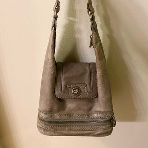Vintage Marc by Marc Jacobs pewter leather bucket bag with zip bottom section